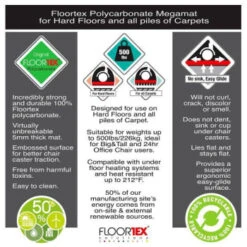 Floortex Megamat® Extra Thick Chair Mat Hard Floors & Carpets 35" X 47" 21 Floortex Megamat® Extra Thick Chair Mat Hard Floors & Carpets 35" X 47" -Office Provisions 330137 DetailedProductView10 Lg