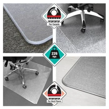 Floortex Megamat® Extra Thick Chair Mat Hard Floors & Carpets 35" X 47" 8 Floortex Megamat® Extra Thick Chair Mat Hard Floors & Carpets 35" X 47" - Image 8