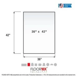 Floortex Glaciermat® Heavy Duty Glass Chair Mat Hard Floors & Carpets 36" X 42" -Office Provisions 330138 DetailedProductView6 Lg