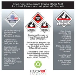 Floortex Glaciermat® Heavy Duty Glass Chair Mat Hard Floors & Carpets 36" X 48" 19 Floortex Glaciermat® Heavy Duty Glass Chair Mat Hard Floors & Carpets 36" X 48" -Office Provisions 330139 DetailedProductView9 Lg