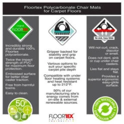 Floortex Valuemat® Plus Polycarbonate Rect Chair Mat Low Pile Carpets 30" X 48" 23 Floortex Valuemat® Plus Polycarbonate Rect Chair Mat Low Pile Carpets 30" X 48" -Office Provisions 330151 DetailedProductView11 Lg