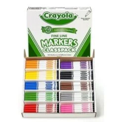 Crayola® 10-Assorted Color Fine Point Non-Washable Classpack Markers, Box Of 200