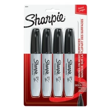 Sharpie® Black Chisel Tip Permanent Markers, Box Of 8 1 Sharpie® Black Chisel Tip Permanent Markers, Box Of 8