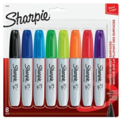 Sharpie® Assorted Color Chisel Tip Permanent Marker, Package Of 8