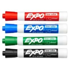 Expo® Assorted Color Low-Odor Chisel Tip Dry Erase Marker, Box Of 8
