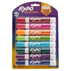 Expo® 287608 Assorted Color Low-Odor Chisel Tip Dry Erase Marker, Package Of 8