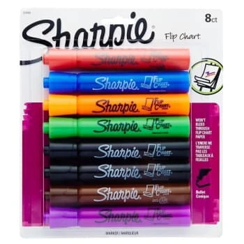 Sharpie® Assorted Color Bullet Point Flip Chart Marker, Package Of 8 1 Sharpie® Assorted Color Bullet Point Flip Chart Marker, Package Of 8