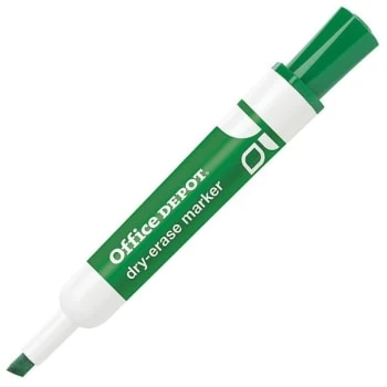 Office Depot® Green Low-Odor Chisel Point Dry Erase Marker, Package Of 12 1 Office Depot® Green Low-Odor Chisel Point Dry Erase Marker, Package Of 12