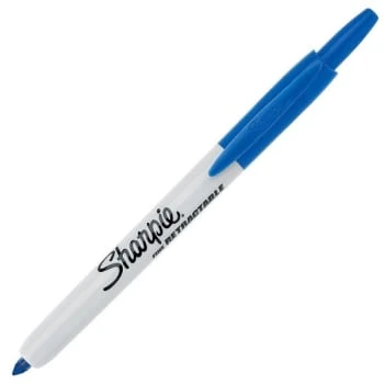 Sharpie® Blue Retractable Fine Point Permanent Marker, Box Of 12 1 Sharpie® Blue Retractable Fine Point Permanent Marker, Box Of 12