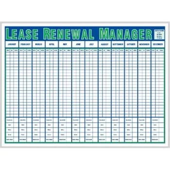 Lease Renewal Manager Board 4' X 3' 1 Lease Renewal Manager Board 4' X 3'