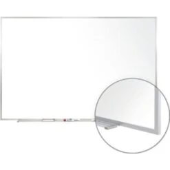 Ghent® Non-Magnetic Melamine Dry-Erase Whiteboard With Aluminum Frame, 8' X 4'