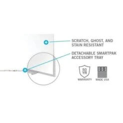 Ghent® Magnetic Porcelain Dry-Erase Whiteboard With Aluminum Frame, 6' X 4' -Office Provisions 690786 DetailedProductView2 Lg