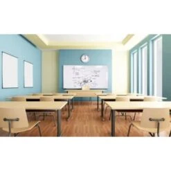 Ghent® Magnetic Porcelain Dry-Erase Whiteboard With Aluminum Frame, 6' X 4' -Office Provisions 690786 LifestyleImage Lg