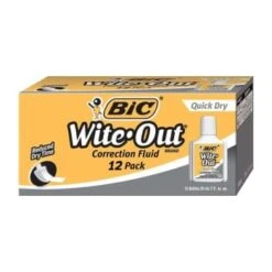 Bic® Wite-Out® 20 Ml White Correction Fluid With Foam Applicator, Package Of 12