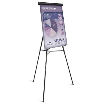 Office Depot® Black Aluminum Presentation Easel With Chart Holder 1 Office Depot® Black Aluminum Presentation Easel With Chart Holder