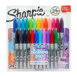 Sharpie® Assorted Colors Fine Point Permanent Marker, Package Of 24