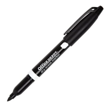 Office Depot® Dry-Erase Black Fine Point Low-Odor Marker, Package Of 12 1 Office Depot® Dry-Erase Black Fine Point Low-Odor Marker, Package Of 12