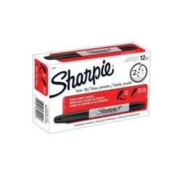 Sharpie® Black Fine/ultra-Fine Point Twin-Tip Permanent Marker, Package Of 12