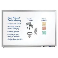 Foray® White Aluminum Frame Dry-Erase Board 24 X 36inch With Marker