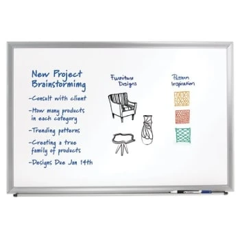 Foray® White Aluminum Frame Dry-Erase Board 24 X 36inch With Marker 1 Foray® White Aluminum Frame Dry-Erase Board 24 X 36inch With Marker