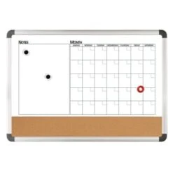 Foray® 3-In-1 Monthly Planner/cork/magnetic Dry-Erase Board 24 X 36inch