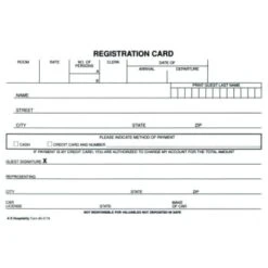 GENERIC Registration Card White Package Of 100