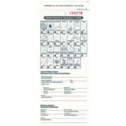 GENERIC Maintenance Request Form White Package Of 1000