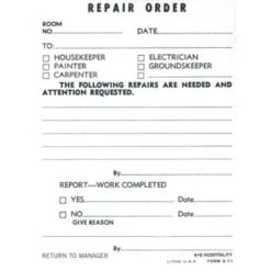 GENERIC Repair Order Request White Package Of 1000