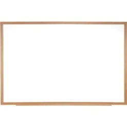 Ghent® Magnetic Porcelain Whiteboard With Wood Frame, 3'h X 4'w