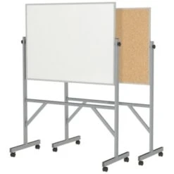 Ghent® Reversible Cork Bulletin Board/whiteboard With Aluminum Frame, 3'h X 4'w